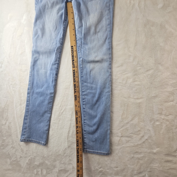 Abercrombie & Fitch Jeans 25W 31L Women's Light Blue Denim Straight Leg relaxed - Picture 6 of 11